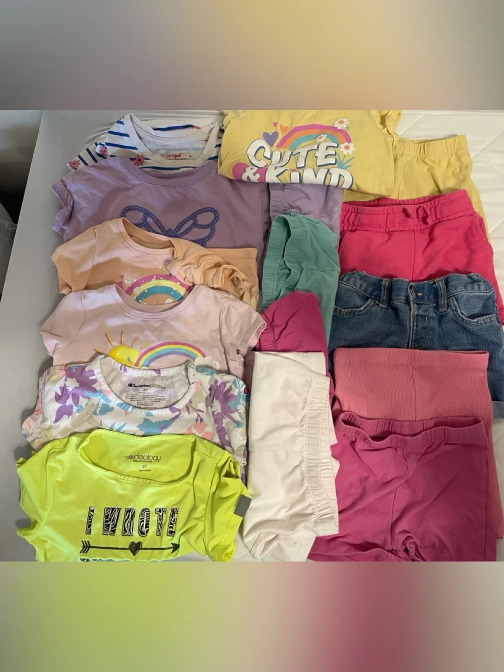 The Children's Place & Cat and Jack shirts and shorts 3T Bundle Girls -16 pieces